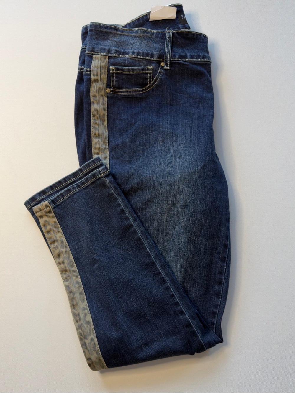 NWT Women's White Mark Dark Blue Denim Jeans Size 20/29" Inseam (KB9)